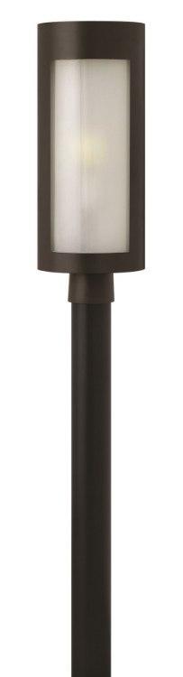 Picture of 18w Outdoor Solara GU24 Inside White Etched Bronze Post Top/ Pier Mount