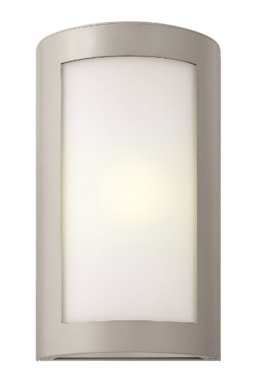 Picture of 18w Outdoor Solara GU24 Inside White Etched Titanium Medium Wall Mount