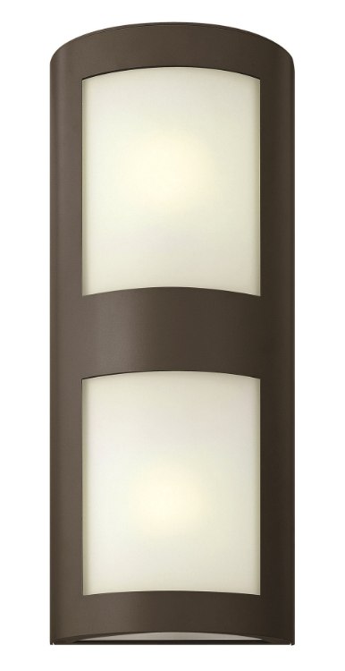 Foto para 100w Outdoor Solara MED Inside White Etched Bronze Large Wall Mount