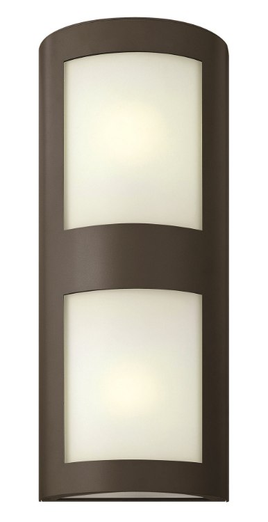 Picture of 18w Outdoor Solara GU24 Inside White Etched Bronze Large Wall Mount
