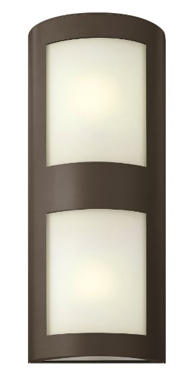 Picture of 8.5w Outdoor Solara LED Inside White Etched Bronze Large Wall Mount