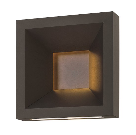 Foto para 24w Outdoor Plaza LED Etched Acrylic Lens Bronze Small Wall Mount