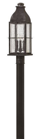 Picture of 60w Outdoor Bingham CAND Clear Seedy Greystone Post Top/ Pier Mount