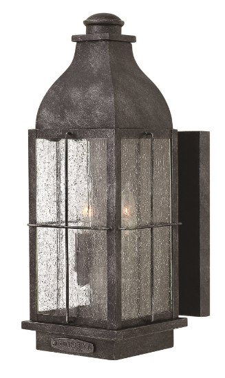 Picture of 60w Outdoor Bingham CAND Clear Seedy Greystone Medium Wall Mount