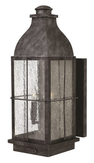 Foto para 60w Outdoor Bingham CAND Clear Seedy Greystone Large Wall Mount