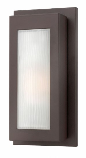 Picture of 8.5w Outdoor Titan LED Organic Ribbed Etched Buckeye Bronze Small Wall Mount