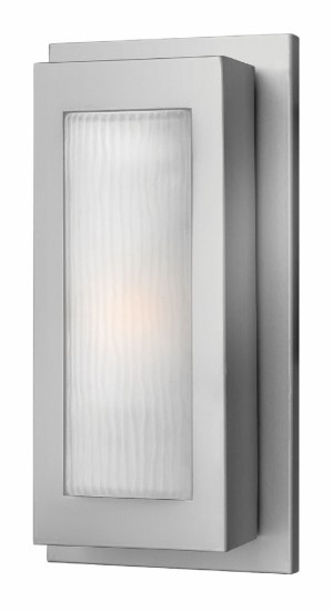 Foto para 8.5w Outdoor Titan LED Organic Ribbed Etched Titanium Small Wall Mount