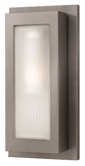 Foto para 100w Outdoor Titan MED Organic Ribbed Etched Hematite Medium Wall Mount