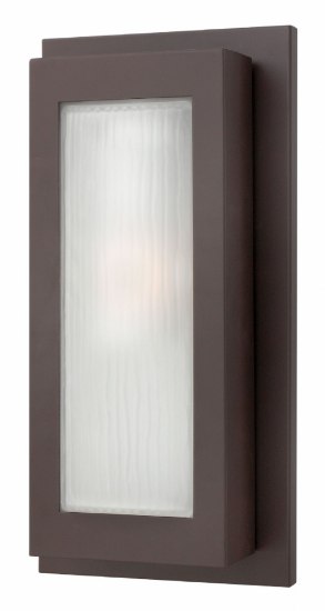 Picture of 17w Outdoor Titan LED Organic Ribbed Etched Buckeye Bronze Medium Wall Mount