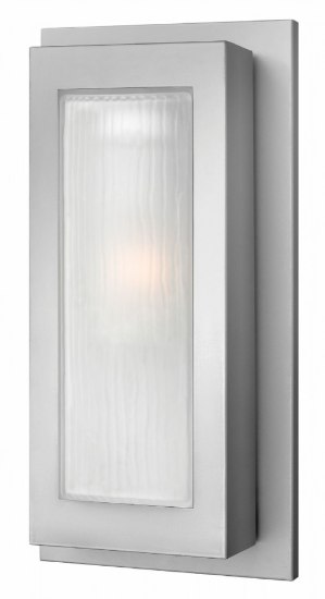 Picture of 17w Outdoor Titan LED Organic Ribbed Etched Titanium Medium Wall Mount