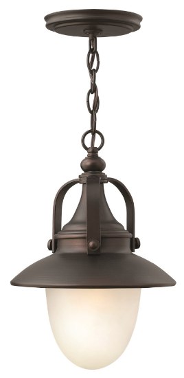 Foto para 15w Outdoor Pembrook LED Etched Opal Spanish Bronze Hanging