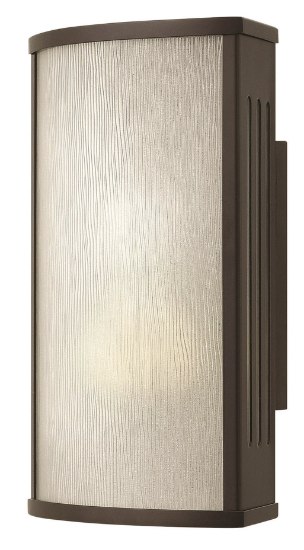 Foto para 26w Outdoor District GU24 Etched Rain Bronze Small Wall Mount