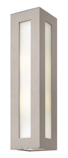 Foto para 100w Outdoor Dorian MED Clear Painted White Inside Titanium Large Wall Mount