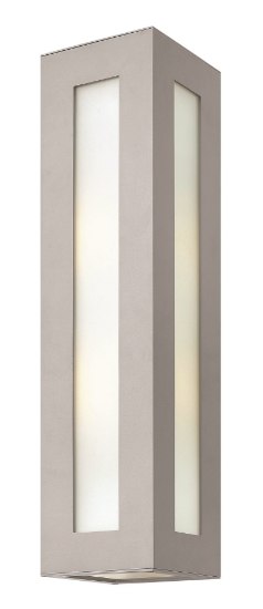 Foto para 25.5w Outdoor Dorian LED Clear Painted White Inside Titanium Large Wall Mount