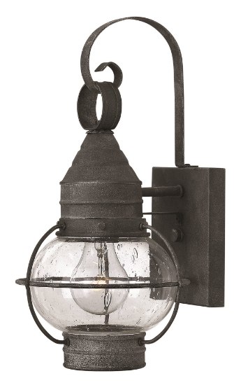 Foto para 15w Outdoor Cape Cod LED Clear Seedy Aged Zinc Mini Wall Mount