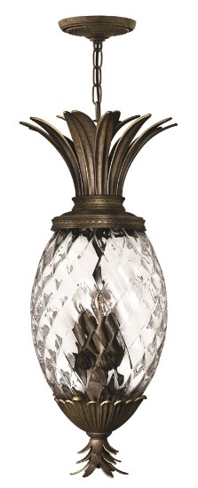 Foto para 40w Foyer Plantation CAND Clear Optic Pearl Bronze Large Pendant Foyer