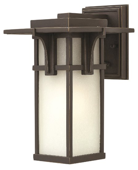 Foto para 100w Outdoor Manhattan MED Etched Seedy Oil Rubbed Bronze Small Wall Mount