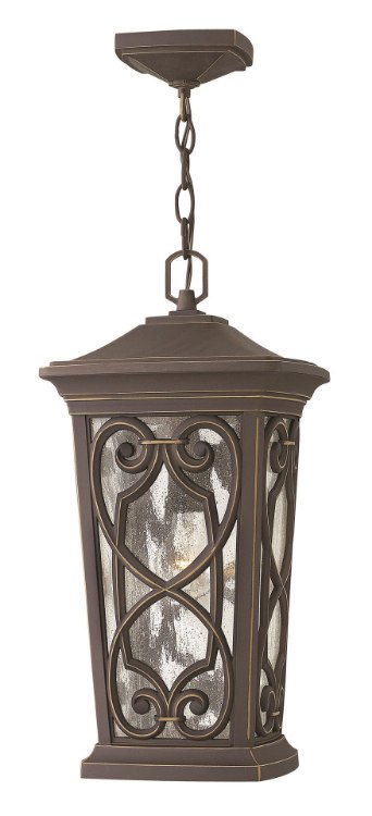 Foto para 100w Outdoor Enzo MED Clear Seedy Oil Rubbed Bronze Hanging