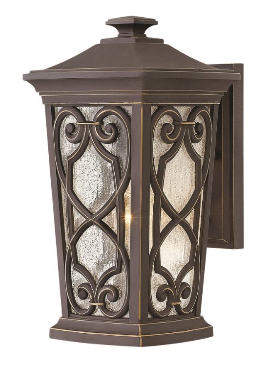 Foto para 100w Outdoor Enzo MED Clear Seedy Oil Rubbed Bronze Medium Wall Mount