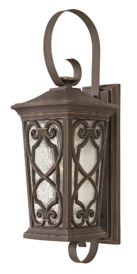 Picture of 15w Outdoor Enzo LED Clear Seedy Oil Rubbed Bronze Extra Large Wall Mount