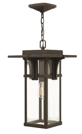 Foto para 100w Outdoor Manhattan MED Clear Beveled Oil Rubbed Bronze Hanging