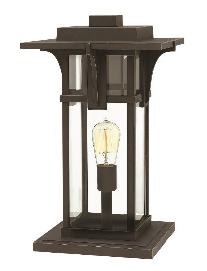 Foto para 100w Outdoor Manhattan MED Clear Beveled Oil Rubbed Bronze Extra Large Post Top