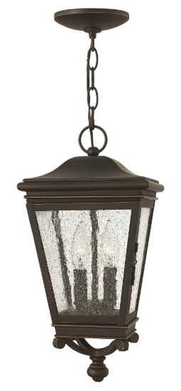 Picture of 60w Outdoor Lincoln CAND Clear Seedy Oil Rubbed Bronze Hanging