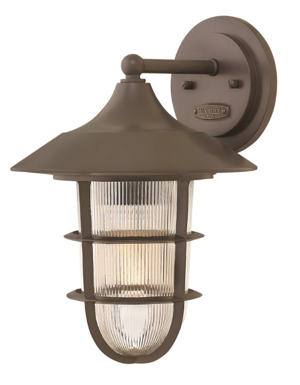 Foto para 100w Outdoor Marina MED Clear Holophane Bronze Medium Wall Mount