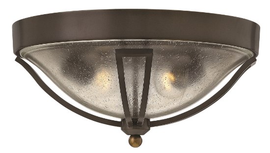 Foto para 75w Outdoor Bolla MED Clear Seedy Olde Bronze Flush Mount