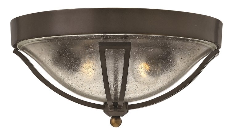 Picture of 75w Outdoor Bolla MED Clear Seedy Olde Bronze Flush Mount
