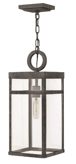 Foto para 100w Outdoor Porter MED Clear Aged Zinc Hanging