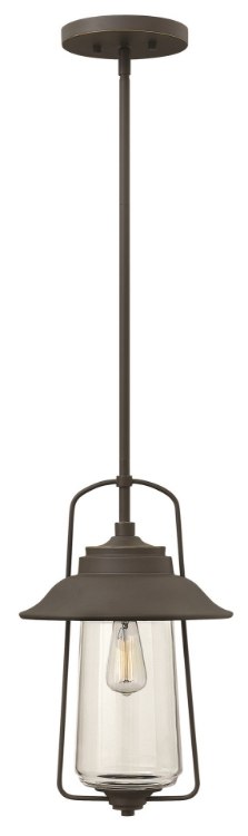 Foto para 100w Outdoor Belden Place MED Clear Oil Rubbed Bronze Hanging