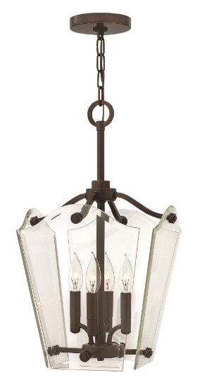 Picture of 60w Foyer Wingate CAND Clear Beveled Panels Oil Rubbed Bronze Single Tier Foyer