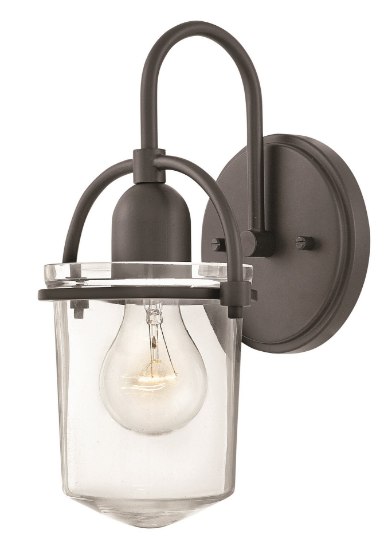 Foto para 100w Sconce Clancy MED Clear Buckeye Bronze