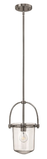 Picture of 100w Foyer Clancy MED Clear Polished Nickel Stem Hung Pendant