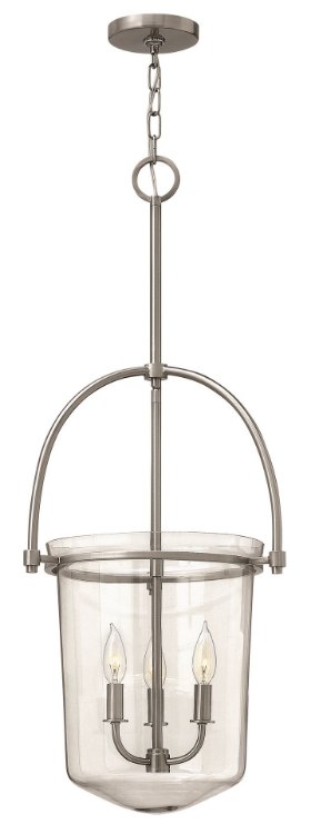 Picture of 60w Foyer Clancy CAND Clear Brushed Nickel Single Tier Foyer