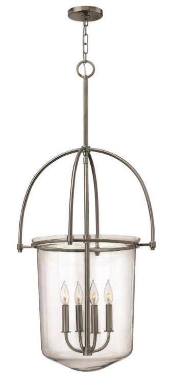 Picture of 60w Foyer Clancy CAND Clear Brushed Nickel Single Tier Foyer