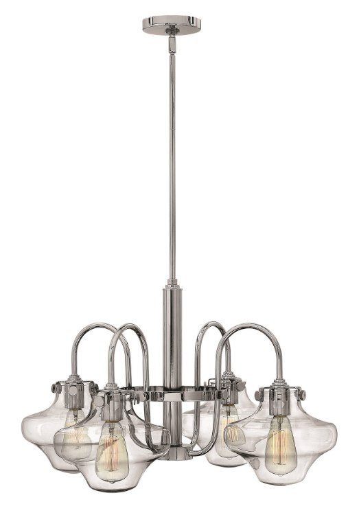 Picture of 100w Chandelier Congress MED Clear Glass Chrome Stem Hung Downlight