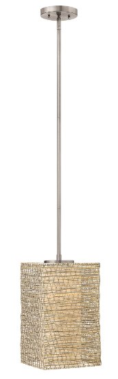 Foto para 18w Mini-Pendant Maya GU24 White Etched Brushed Nickel*