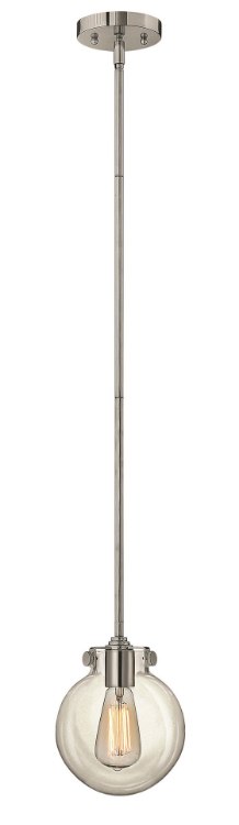 Foto para 100w Mini-Pendant Congress MED Clear Glass Chrome