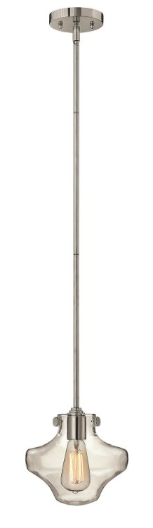 Foto para 100w Mini-Pendant Congress MED Clear Glass Chrome