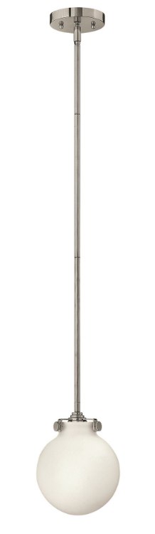 Foto para 100w Mini-Pendant Congress MED Etched Opal Chrome