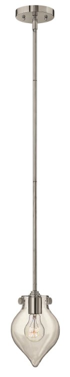 Foto para 100w Mini-Pendant Congress MED Clear Glass Chrome