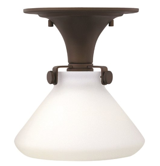 Foto para 15w Foyer Congress LED Etched Opal Oil Rubbed Bronze Flush Mount