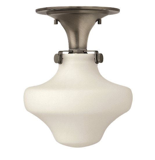 Foto para 15w Foyer Congress LED Etched Opal Antique Nickel Flush Mount