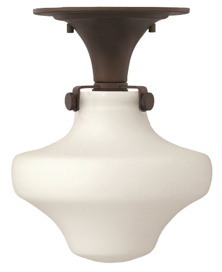 Foto para 15w Foyer Congress LED Etched Opal Oil Rubbed Bronze Flush Mount