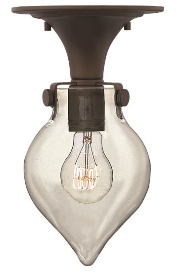 Picture of 100w Foyer Congress MED Clear Glass Oil Rubbed Bronze Flush Mount