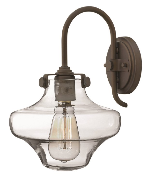 Foto para 100w Sconce Congress MED Clear Glass Oil Rubbed Bronze