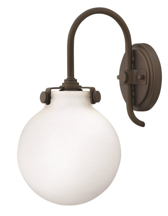 Foto para 100w Sconce Congress MED Etched Opal Oil Rubbed Bronze