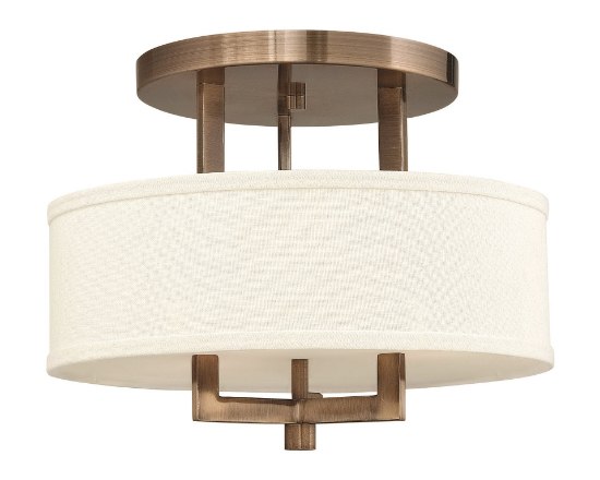 Picture of 60w Foyer Hampton MED Brushed Bronze Semi-flush Mount